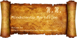 Mindszenty Marléne névjegykártya